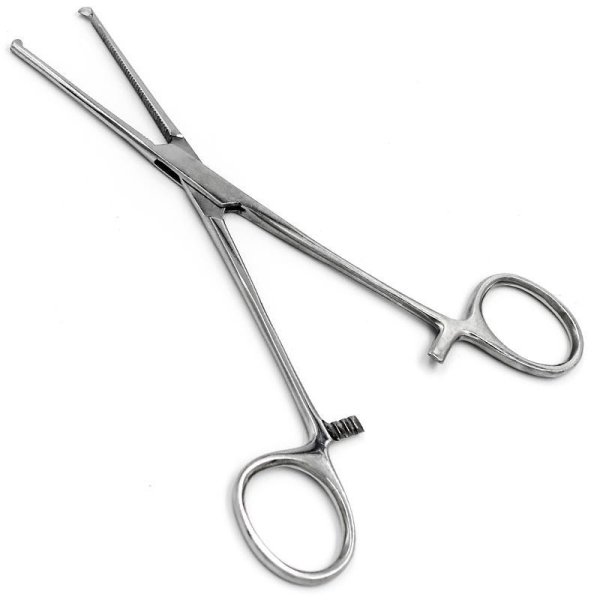 Затискач Кохер прямий, 1/2 зуба, 160 мм, №2, кровоспинний