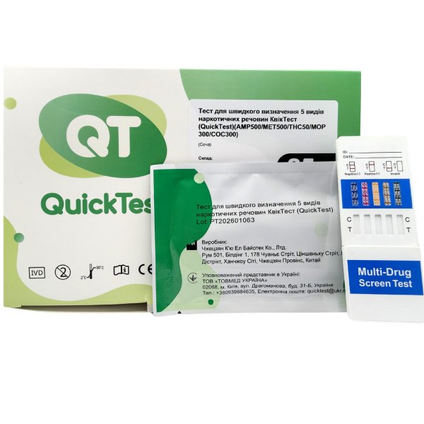 Тест на 5 наркотиків QuickTest QTD-5