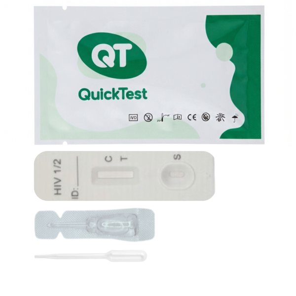 Экспресс-тест на ВИЧ 1/2 (HIV 1/2) QuickTest IHI‐402, 1 шт.